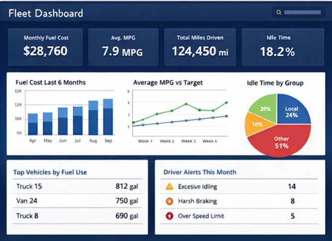 Sample fleet dashboard